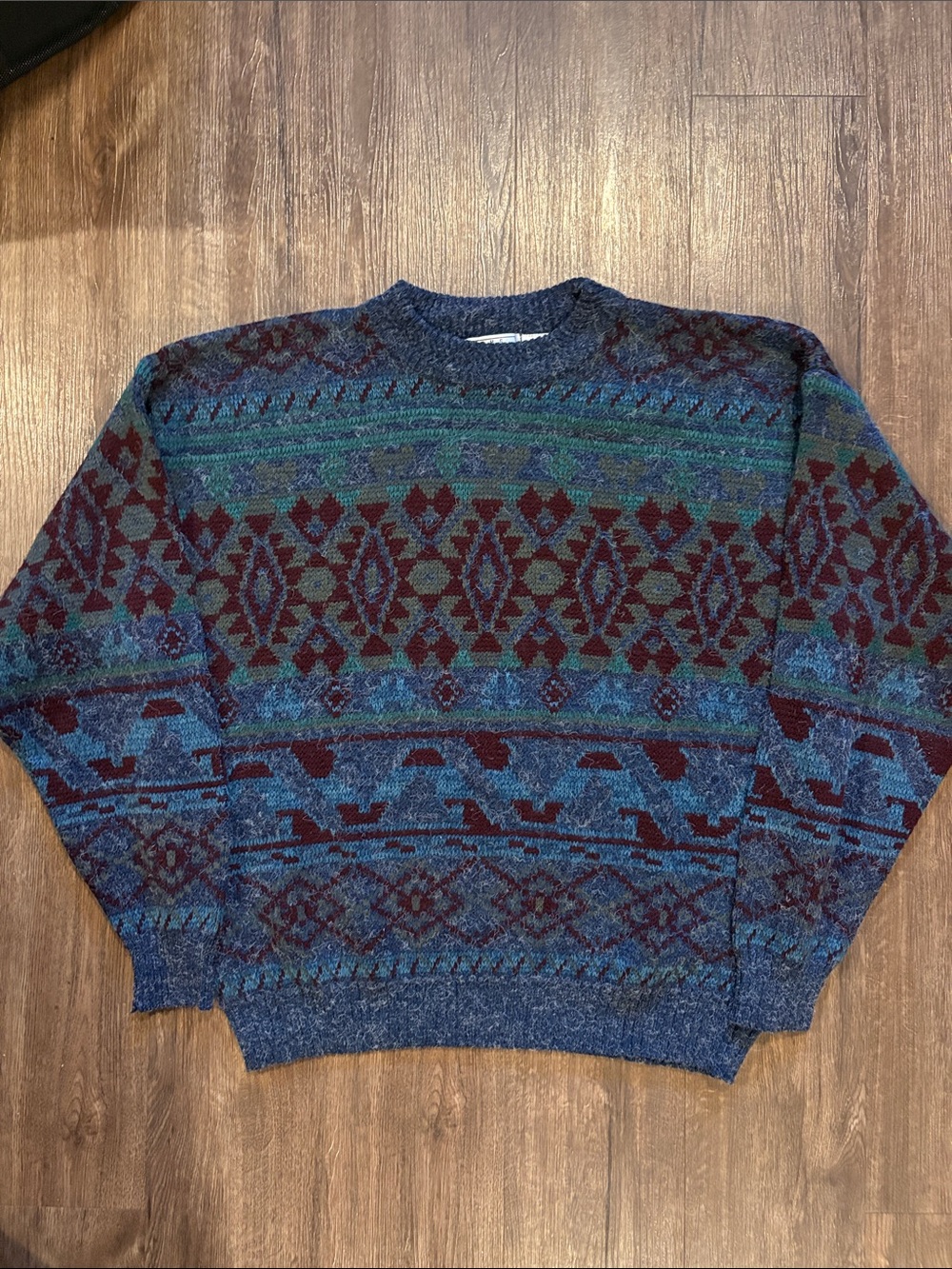 Vintage Sears men’s XL geometric sweater acrylic
